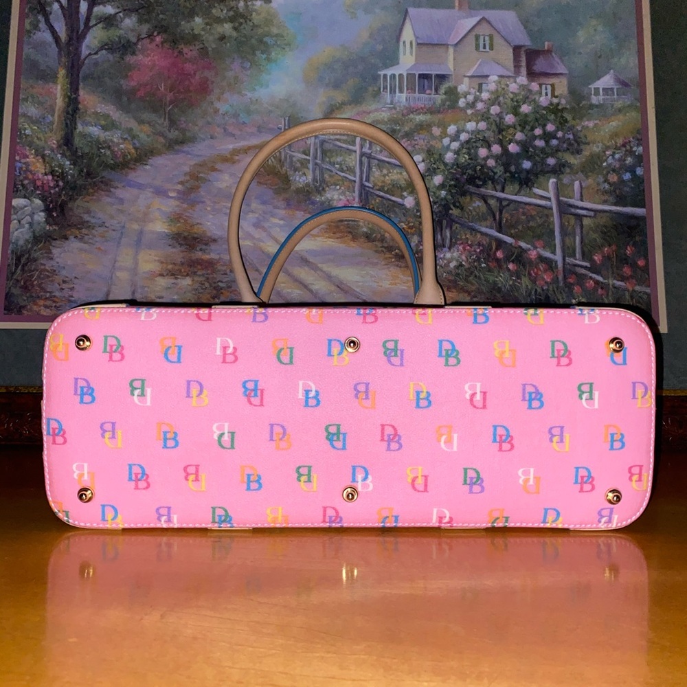 DOONEY & BOURKE RARE Y2K DOMED SATCHEL “IT GIRL 2000’s RAINBOW MONOGRAM BAG NWT! - Picture 7 of 15